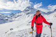 Hermann Maier mit Piz Buin im Hintergrund. Hermann Maier mit Piz Buin im Hintergrund.
