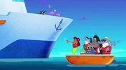 Marina schafft es, die Schiffbr&uuml;chigen zu retten.  +++
