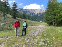 Hanno Waldner und Stefanie Fr&uuml;holz auf der Rax.