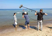 Dreharbeien mit Katrin Weber am Strand / Usedom Dreharbeien mit Katrin Weber am Strand / Usedom