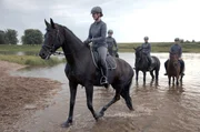 Ausritt an der Elbe: Bei Torgau liegt seit dem 17. Jahrhundert das staatliche Reitgestüt Graditz. Heute werden hier vor allem Deutsche Sportpferde gezüchtet. Ausritt an der Elbe: Bei Torgau liegt seit dem 17. Jahrhundert das staatliche Reitgestüt Graditz. Heute werden hier vor allem Deutsche Sportpferde gezüchtet.