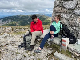 Hanno Waldner und Stefanie Fr&uuml;holz auf der Rax.