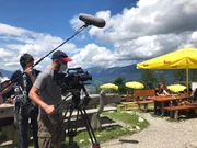 Dreharbeiten auf der Gowilalm. Dreharbeiten auf der Gowilalm.