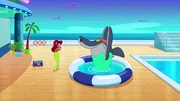 Marina und Sharko &uuml;ben f&uuml;r den Ernstfall. Denn Sharko will unbedingt ein Profi-Synchronschwimmer werden.