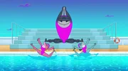 Sharko wagt eine schwierige Hebefigur.