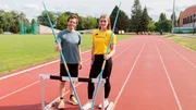 Checker Tobi trainiert mit Siebenkämpferin Serina Riedel. Checker Tobi trainiert mit Siebenkämpferin Serina Riedel.