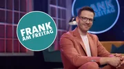 Key Visual/Cover Sendereihenbild mit Typo zu "Frank am Freitag". Martin Frank lädt Prominente aus den Bereichen Comedy, Schauspiel, Sport oder Musik ein, um in unterhaltsamen Talks Überraschendes zu Tage zu fördern und einen unorthodoxen Blick auf gesellschaftlich relevante Probleme zu werfen. Key Visual/Cover Sendereihenbild mit Typo zu "Frank am Freitag". Martin Frank lädt Prominente aus den Bereichen Comedy, Schauspiel, Sport oder Musik ein, um in unterhaltsamen Talks Überraschendes zu Tage zu fördern und einen unorthodoxen Blick auf gesellschaftlich relevante Probleme zu werfen.