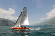 Eric Mayer auf der Quant 23 "foilend" auf dem Gardasee Eric Mayer auf der Quant 23 "foilend" auf dem Gardasee