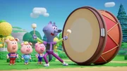 Die Werkel-Ferkel Cesar, Cornelia und Charlie haben aus dem Ruhe liebenden Wilf einen Krachmacher gemacht. Die Werkel-Ferkel Cesar, Cornelia und Charlie haben aus dem Ruhe liebenden Wilf einen Krachmacher gemacht.