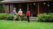 Barbara showing TJ and Emily the Lodge House. Barbara showing TJ and Emily the Lodge House.