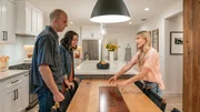 As seen on HGTV’s Help! I Wrecked My House, the Traficantes react as host Jasmine Roth reveals their new dining room featuring a custom-made oak table with a steel plate bearing the family mantra "Explore".(Reveal). . As seen on HGTV’s Help! I Wrecked My House, the Traficantes react as host Jasmine Roth reveals their new dining room featuring a custom-made oak table with a steel plate bearing the family mantra "Explore".(Reveal). .
