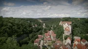 Blick auf die Stadt Haigerloch. Hier gab es eine Kernreaktor-Versuchsanlage. Blick auf die Stadt Haigerloch. Hier gab es eine Kernreaktor-Versuchsanlage.
