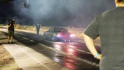 Daddy Dave performs a burnout Daddy Dave performs a burnout