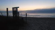 Sunset at Kure Beach.