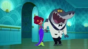 Sharko ist aufgeregt, denn heute haben er und Marina eine Verabredung in dem schicken Restaurant des Schiffes. +++ Sharko ist aufgeregt, denn heute haben er und Marina eine Verabredung in dem schicken Restaurant des Schiffes. +++