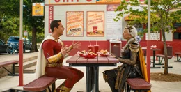 Shazam (Zachary Levi), Hespera (Helen Mirren)