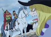 (v.l.n.r.) Kyros; Trafalgar D. Law; Ruffy; Cavendish (v.l.n.r.) Kyros; Trafalgar D. Law; Ruffy; Cavendish