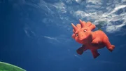 Auf der Flucht vor den Bananaraptoren ist Ginger ins Wasser gefallen. Auf der Flucht vor den Bananaraptoren ist Ginger ins Wasser gefallen.