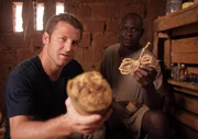 Dave Salmoni and Dr Noah holding charms, Chiawa District. Dave Salmoni and Dr Noah holding charms, Chiawa District.