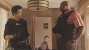 (v.l.n.r.) Adam Noshimuri (Ian Anthony Dale); Junior Reigns (Beulah Koale); Lou Grover (Chi McBride) (v.l.n.r.) Adam Noshimuri (Ian Anthony Dale); Junior Reigns (Beulah Koale); Lou Grover (Chi McBride)