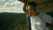 Albert Lin in helicopter over Piedras Negras. Albert Lin in helicopter over Piedras Negras.