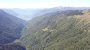 Das Valle Morobbia, im Hintergrund die Magadino-Ebene Das Valle Morobbia, im Hintergrund die Magadino-Ebene