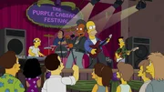 Kirk, Dr. Hibbert, Apu, Homer und Lovejoy (v.l.n.r.) legen einen Auftritt auf einem Musikfestival hin. Haben sie damit Erfolg? Kirk, Dr. Hibbert, Apu, Homer und Lovejoy (v.l.n.r.) legen einen Auftritt auf einem Musikfestival hin. Haben sie damit Erfolg?