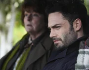 Vera Stanhope (Brenda Blethyn, l.); Joe Ashworth (David Leon, r.)