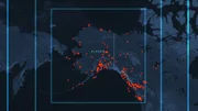 Visualisierungskarte der UFO-Sichtungen in Alaska