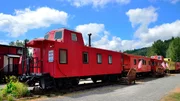 &Uuml;bernachten kann man im 28-Seelen-Ort Elbe in einem Caboose Hotel, also einem Hotel aus alten G&uuml;terzugbegleitwagen.