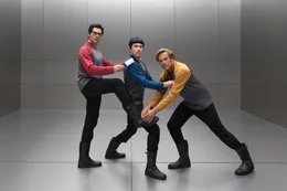 L-R: Schrotti (Rick Kavanian), Mr. Spuck (Michael 'Bully' Herbig), Captain Kork (Christian Tramitz)