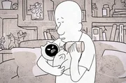 St&eacute;phane hat eine KI gefragt, wie man fr&uuml;he Traumata bei K&auml;tzchen heilen kann &ndash; und gibt dem Tier nun ganz viel Liebe ...
