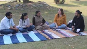 Sumit Singh & Jenny Slaten having a picnic with Sumit's family in the park. Sumit Singh & Jenny Slaten having a picnic with Sumit's family in the park.