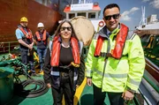 Professor Dr. Ayşen Erdinçler (li.) und İlker Aslan (re.) von der Stadtverwaltung Istanbul wollen die Verschmutzung des Marmarameeres durch Schiffsabfälle reduzieren. Professor Dr. Ayşen Erdinçler (li.) und İlker Aslan (re.) von der Stadtverwaltung Istanbul wollen die Verschmutzung des Marmarameeres durch Schiffsabfälle reduzieren.