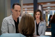 CHICAGO MED -- "Our So Called Lives" Episode 1111 -- Pictured: (l-r) Brennan Brown as Dr. Sam Abrams, Sarah Ramos as Dr. Caitlin Lenox CHICAGO MED -- "Our So Called Lives" Episode 1111 -- Pictured: (l-r) Brennan Brown as Dr. Sam Abrams, Sarah Ramos as Dr. Caitlin Lenox