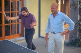 Hans Werner Henze (re.) mit Rudi Dutschke (li.), der f&uuml;hrenden Figur der Studentenbewegung, im Jahr 1968: Beide waren politisch eng verbunden.
