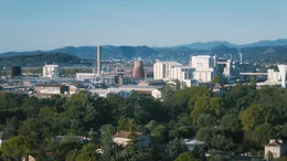 Die Solvay-Fabrik in Salindres, Frankreich.