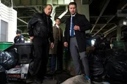 LAW & ORDER: SPECIAL VICTIMS UNIT -- "Melancholy Pursuit" Episode 17008 -- Pictured: (l-r) Ice-T as Detective Odafin "Fin" Tutuola, Andy Karl as Sgt. Mike Dodds, Peter Scanavino as Dominick "Sonny" Carisi