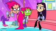 v.li.: Robin, Beast Boy, Blackfire