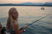 Jolina beim Angeln