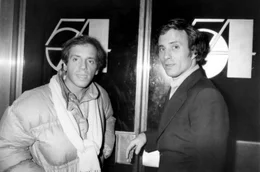 Die Betreiber und Eigent&uuml;mer des legend&auml;ren Studio 54 im Jahr 1978: Steve Rubell (li.) und Ian Schrager (re.)