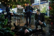 GRIMM -- "Face Off" Episode 213 -- Pictured: (l-r) David Giuntoli as Nick Burkhardt, Reggie Lee as Sgt. Wu, Sasha Roiz as Captain Renard GRIMM -- "Face Off" Episode 213 -- Pictured: (l-r) David Giuntoli as Nick Burkhardt, Reggie Lee as Sgt. Wu, Sasha Roiz as Captain Renard