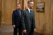 LAW & ORDER: SPECIAL VICTIMS UNIT -- "Guardians and Gladiators" Episode 22003 -- Pictured: (l-r) Ice T as Detective Odafin "Fin" Tutuola, Peter Scanavino as Detective Sonny Carisi LAW & ORDER: SPECIAL VICTIMS UNIT -- "Guardians and Gladiators" Episode 22003 -- Pictured: (l-r) Ice T as Detective Odafin "Fin" Tutuola, Peter Scanavino as Detective Sonny Carisi