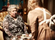 L-R: Aunt Prudence (Miriam Margolyes), Mary (Alice Cavanagh) L-R: Aunt Prudence (Miriam Margolyes), Mary (Alice Cavanagh)