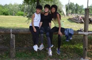 Luna, Jolina, Kaya (v.l.n.r.) beim Reitausflug