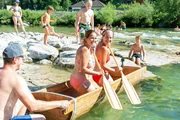 Sautrogrennen im Strandbad Hollenstein an der Ybbs
