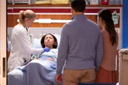 CHICAGO MED -- "Spill Your Guts" Episode 1112 -- Pictured: (l-r) Jessy Schram as Dr. Hannah Asher, Mahina Anne Marie Napoleon as Kiana Leilani -- (Photo by: George Burns Jr/NBC) CHICAGO MED -- "Spill Your Guts" Episode 1112 -- Pictured: (l-r) Jessy Schram as Dr. Hannah Asher, Mahina Anne Marie Napoleon as Kiana Leilani -- (Photo by: George Burns Jr/NBC)