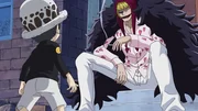 Trafalgar D. Law (l.); Corazon (r.)