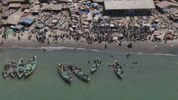 Der gr&ouml;&szlig;te Fischmarkt des Landes im Ort Tanji