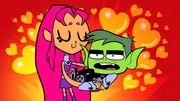 v.li.: Starfire, Beast Boy